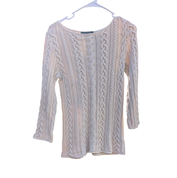Ralph Lauren, women's beige sweater size medium - Picture 1 of 3